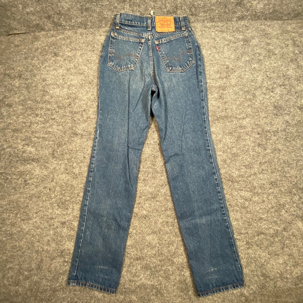 Vintage Levis 505 Women 25x31 High Rise Straight Leg Jeans Medium Wash USA Made